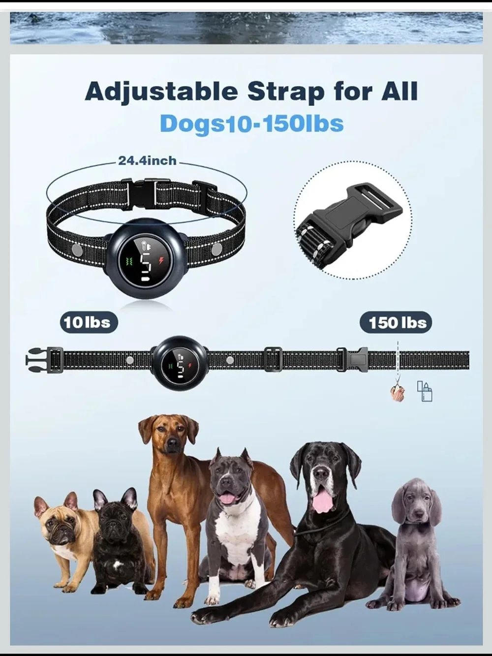 2-in-1 Dog Shock Collar & Dog Bark Training Collar